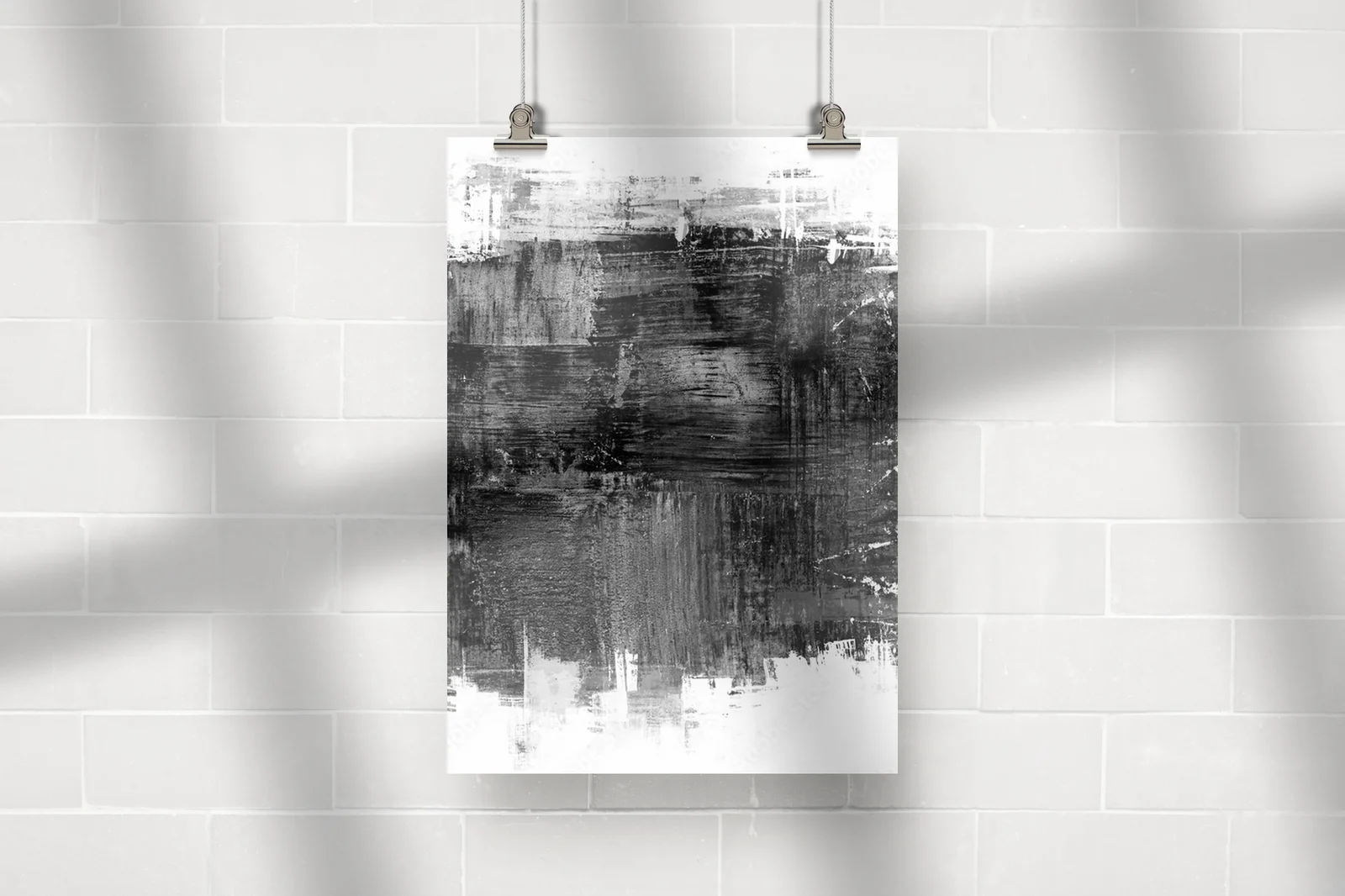 Abstrakcyjny splatter w monochromatycznej grze