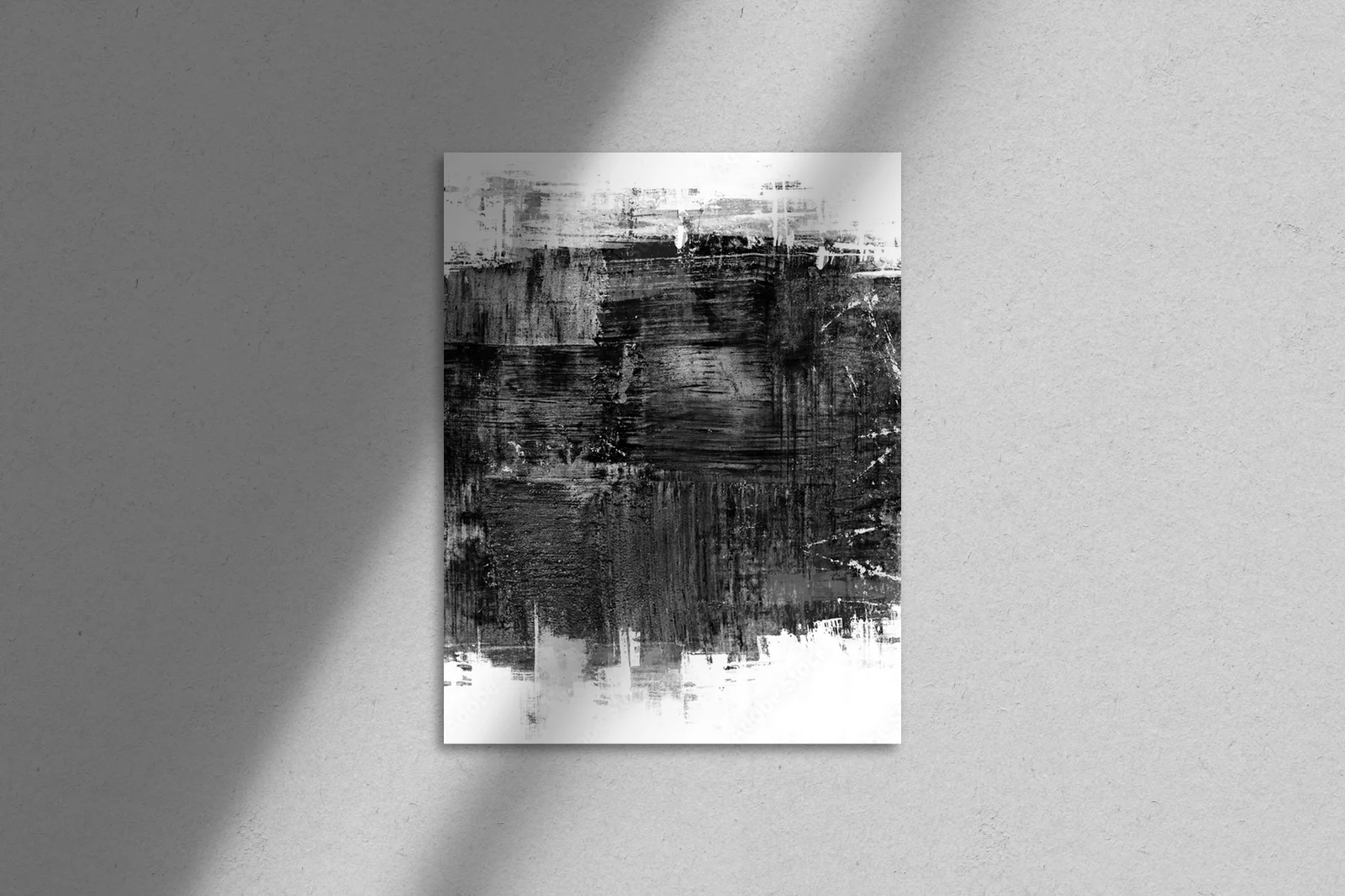 Abstrakcyjny splatter w monochromatycznej grze