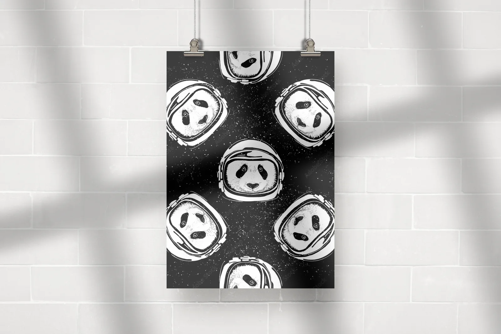 Urokliwy panda w kosmicznym hełmie