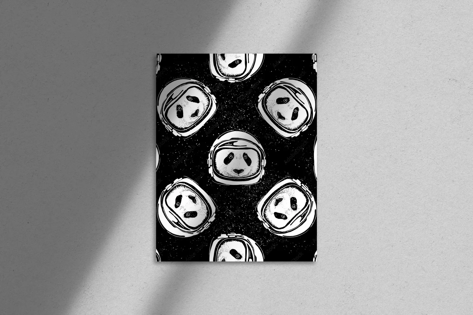 Urokliwy panda w kosmicznym hełmie