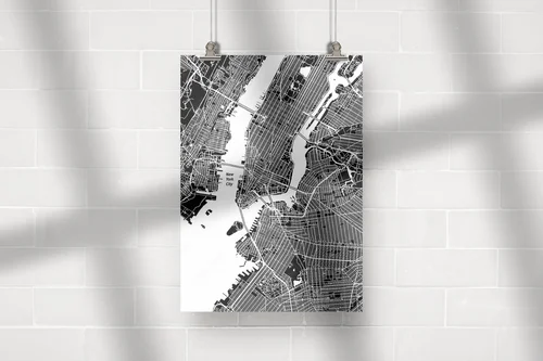 Miejski pejzaż w monochromatycznym stylu