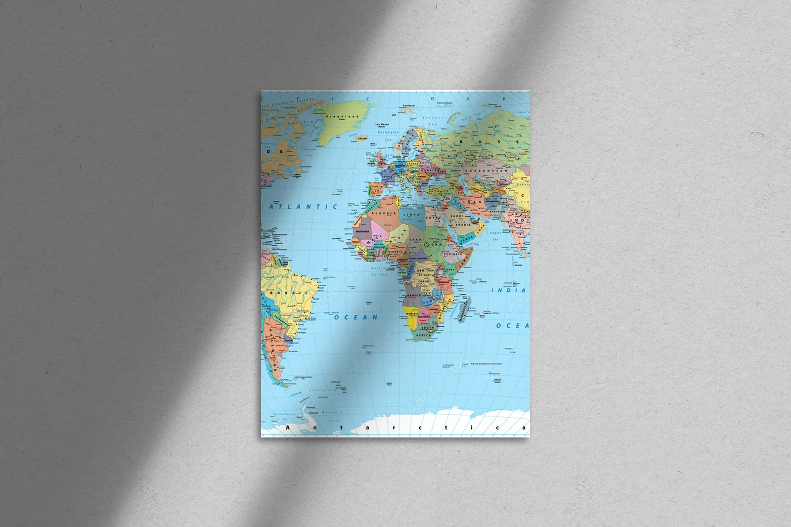 Zdobywcy świata: Kolorowa mapa z detalami