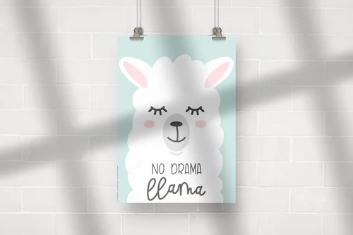Uroczy lama z motywacyjnym przesłaniem