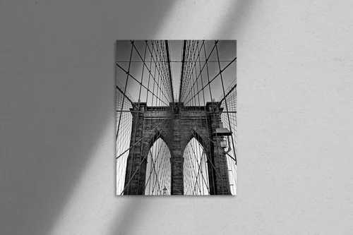 Magiczny Most Brookliński w monochromatycznych odcieniach