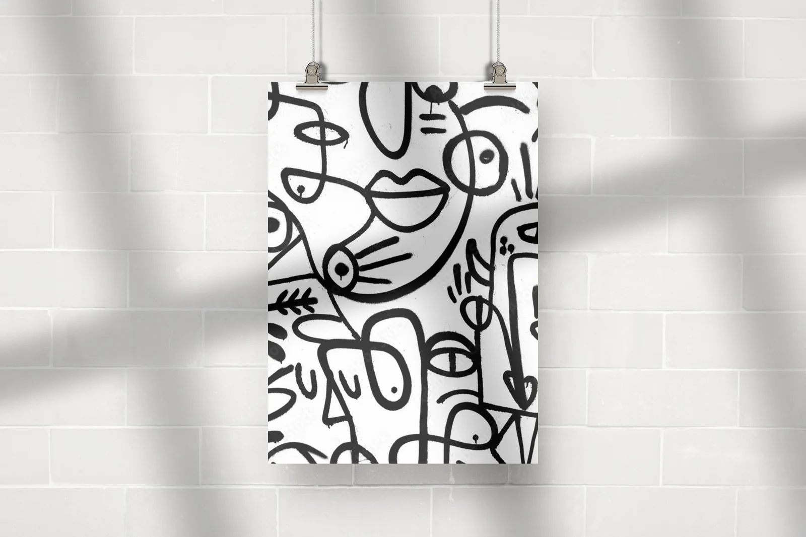 Graffiti w monochromatycznych odcieniach elegancji