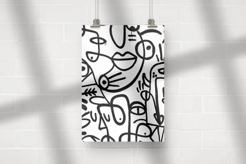 Graffiti w monochromatycznych odcieniach elegancji