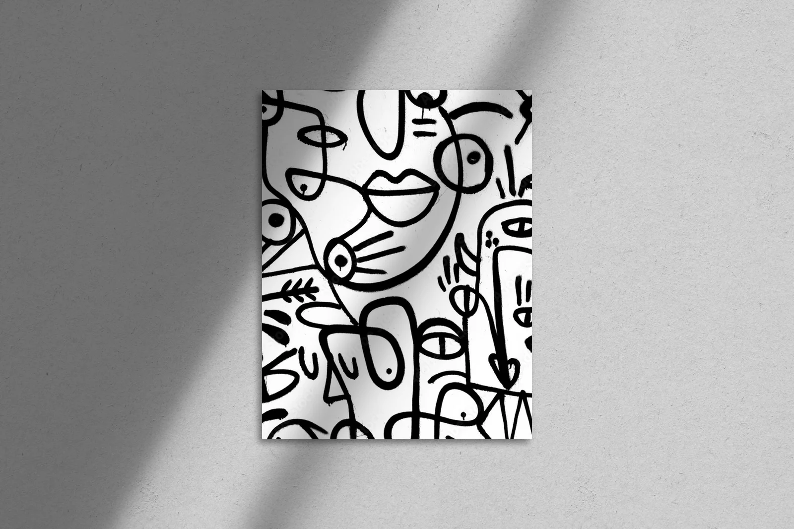 Graffiti w monochromatycznych odcieniach elegancji