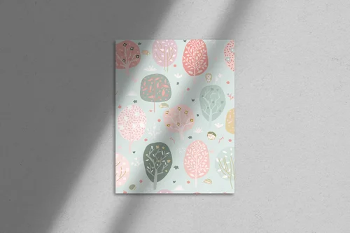 Urokliwe leśne motywy w pastelowych odcieniach
