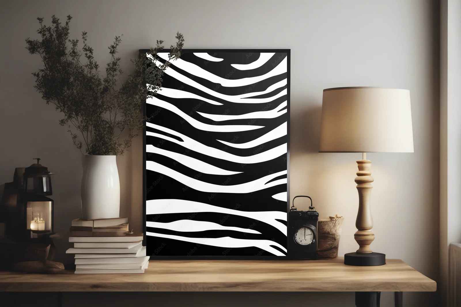 Zebra w czerni i bieli - gra kontrastów
