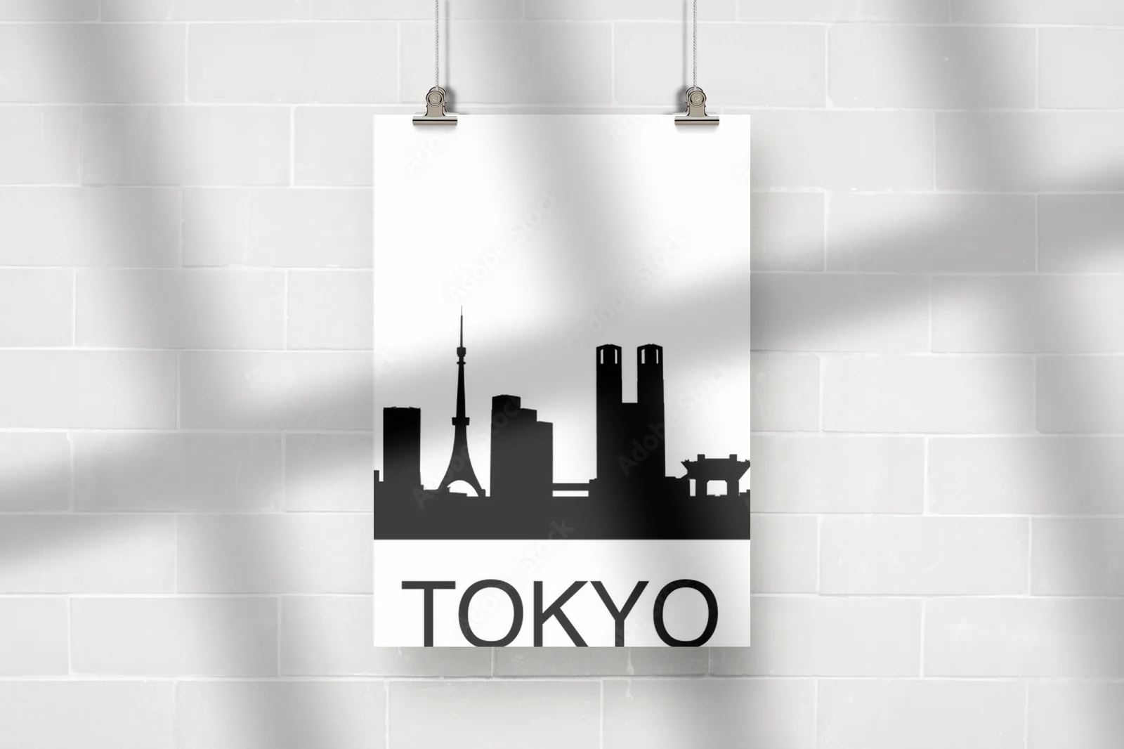 Urok nowoczesnej panoramy Tokio w białych tonach