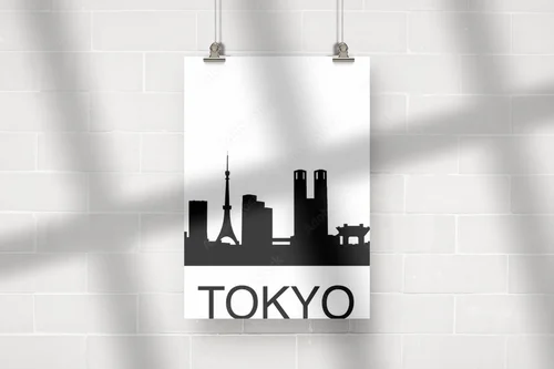 Urok nowoczesnej panoramy Tokio w białych tonach