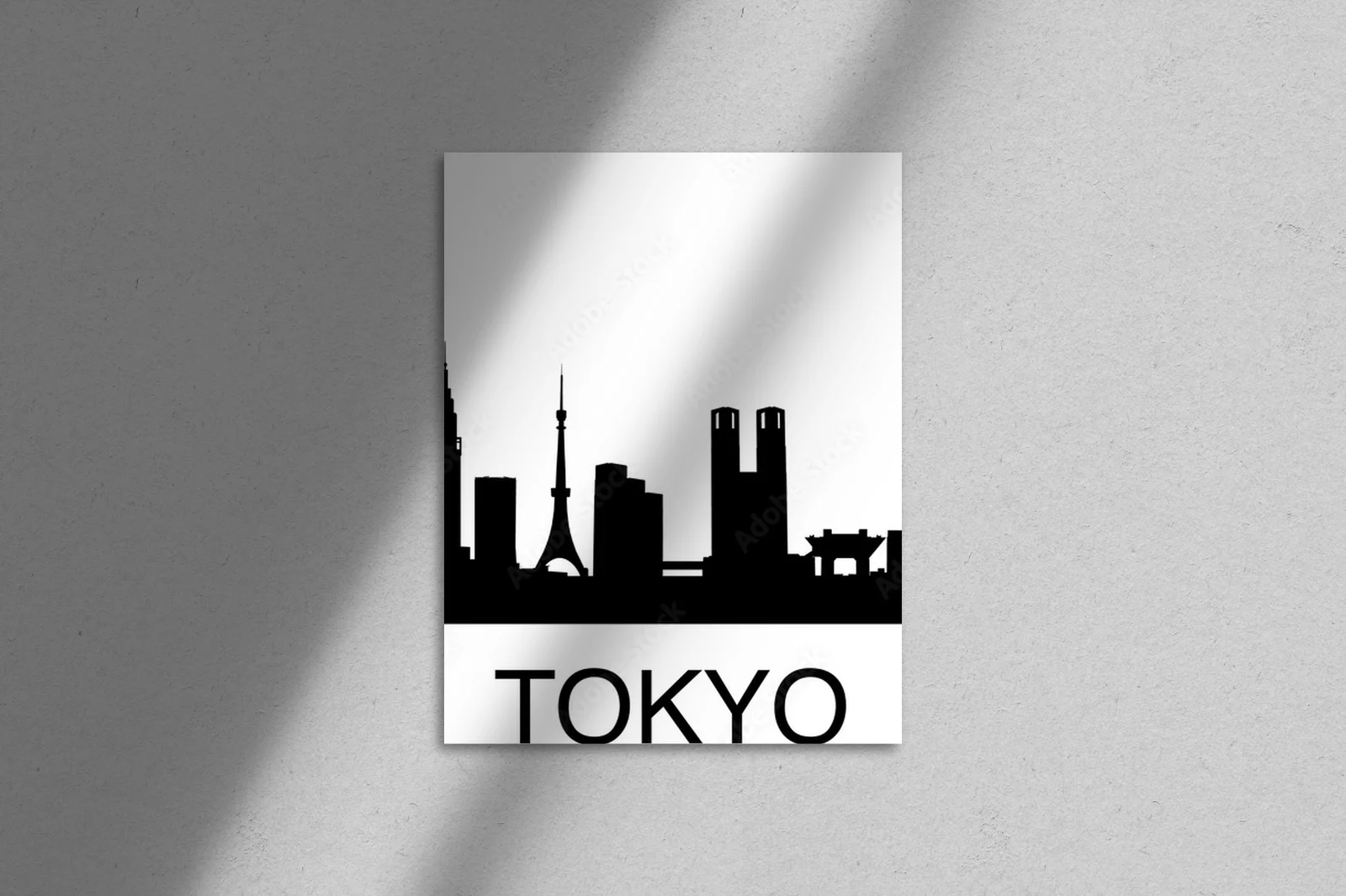 Urok nowoczesnej panoramy Tokio w białych tonach