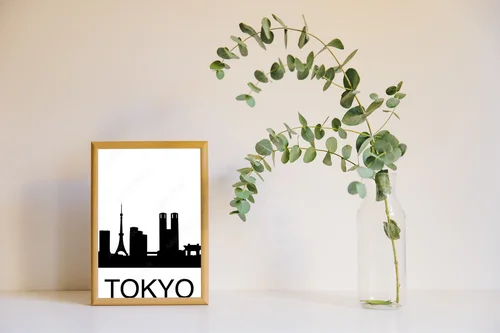 Urok nowoczesnej panoramy Tokio w białych tonach