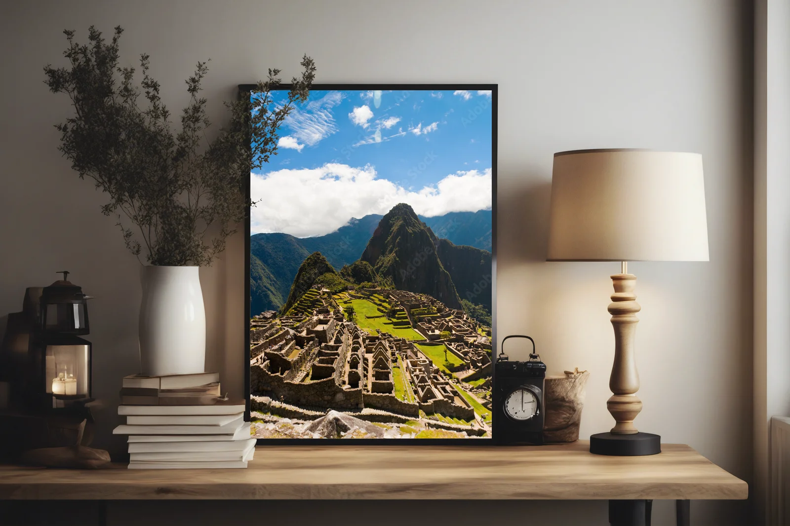 Mistyczna panorama Machu Picchu w delikatnych tonach
