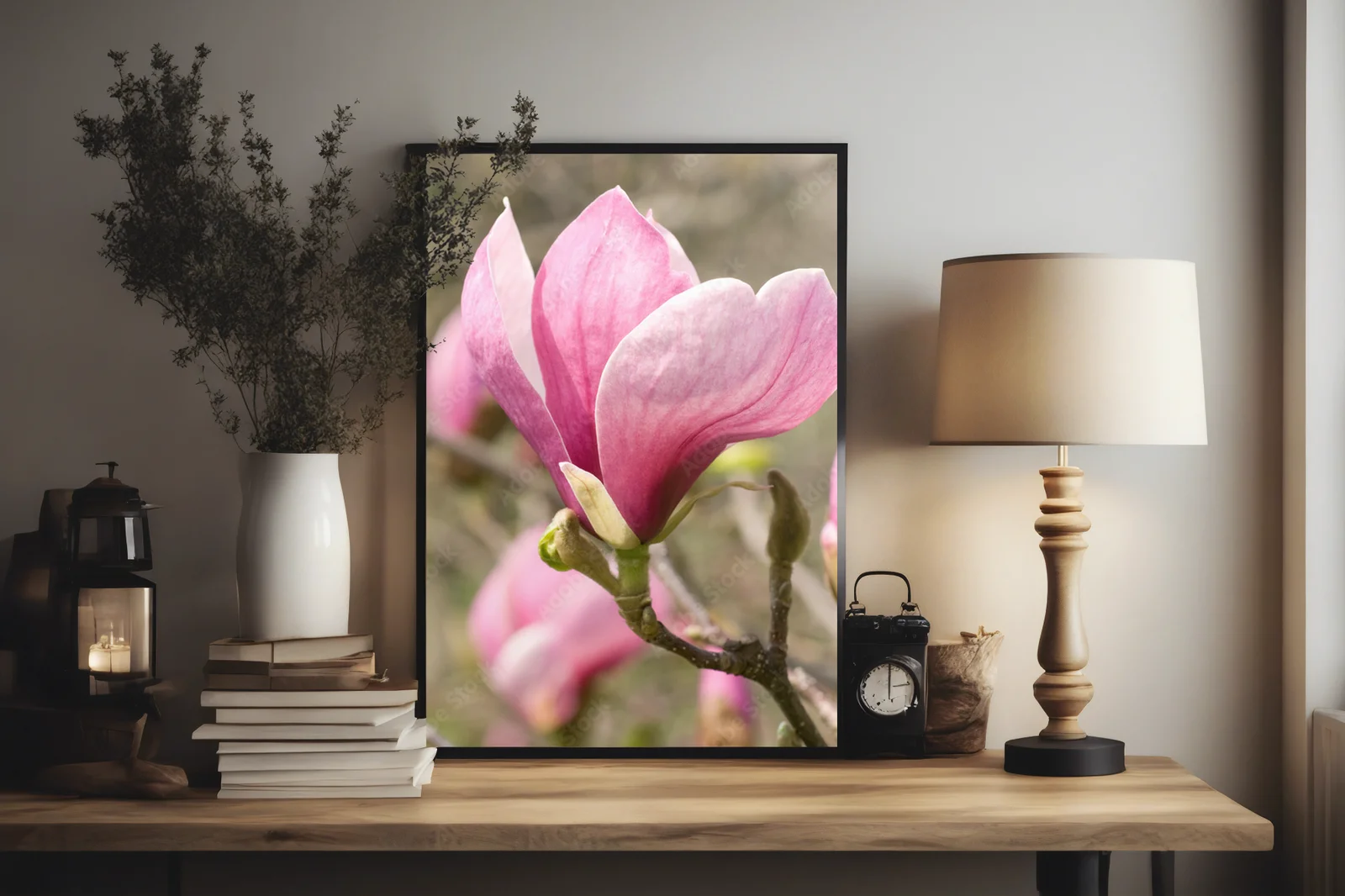 Elegancka magnolia w ciepłych odcieniach