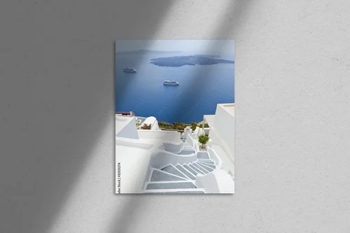 Morska harmonia w odcieniach Santorini