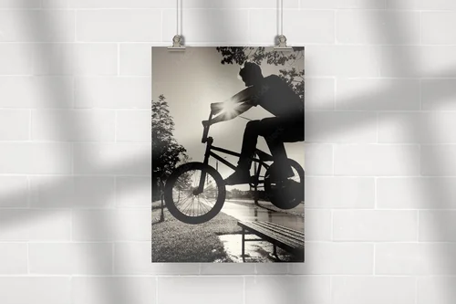 Energiczne akrobacje w monochromatycznym stylu
