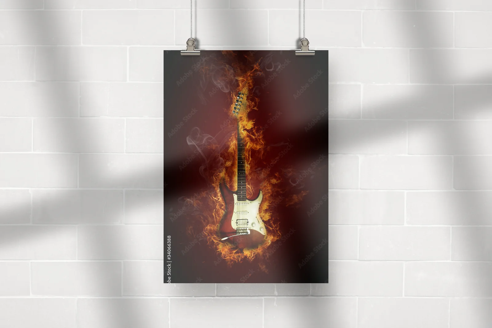 Płonąca pasja: elektryczna gitara w ogniu