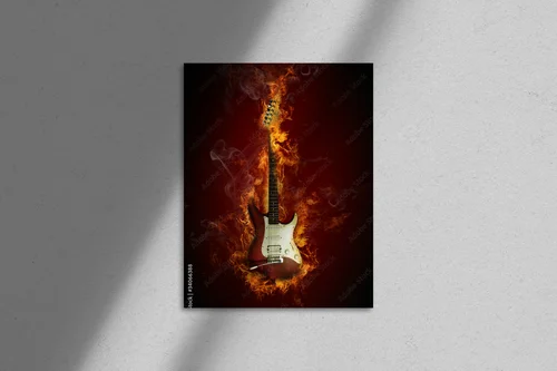 Płonąca pasja: elektryczna gitara w ogniu