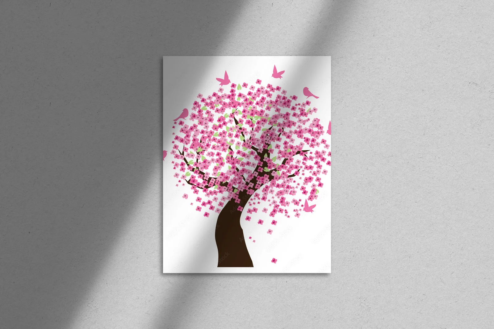 Kwiatowe sakura w białym blasku