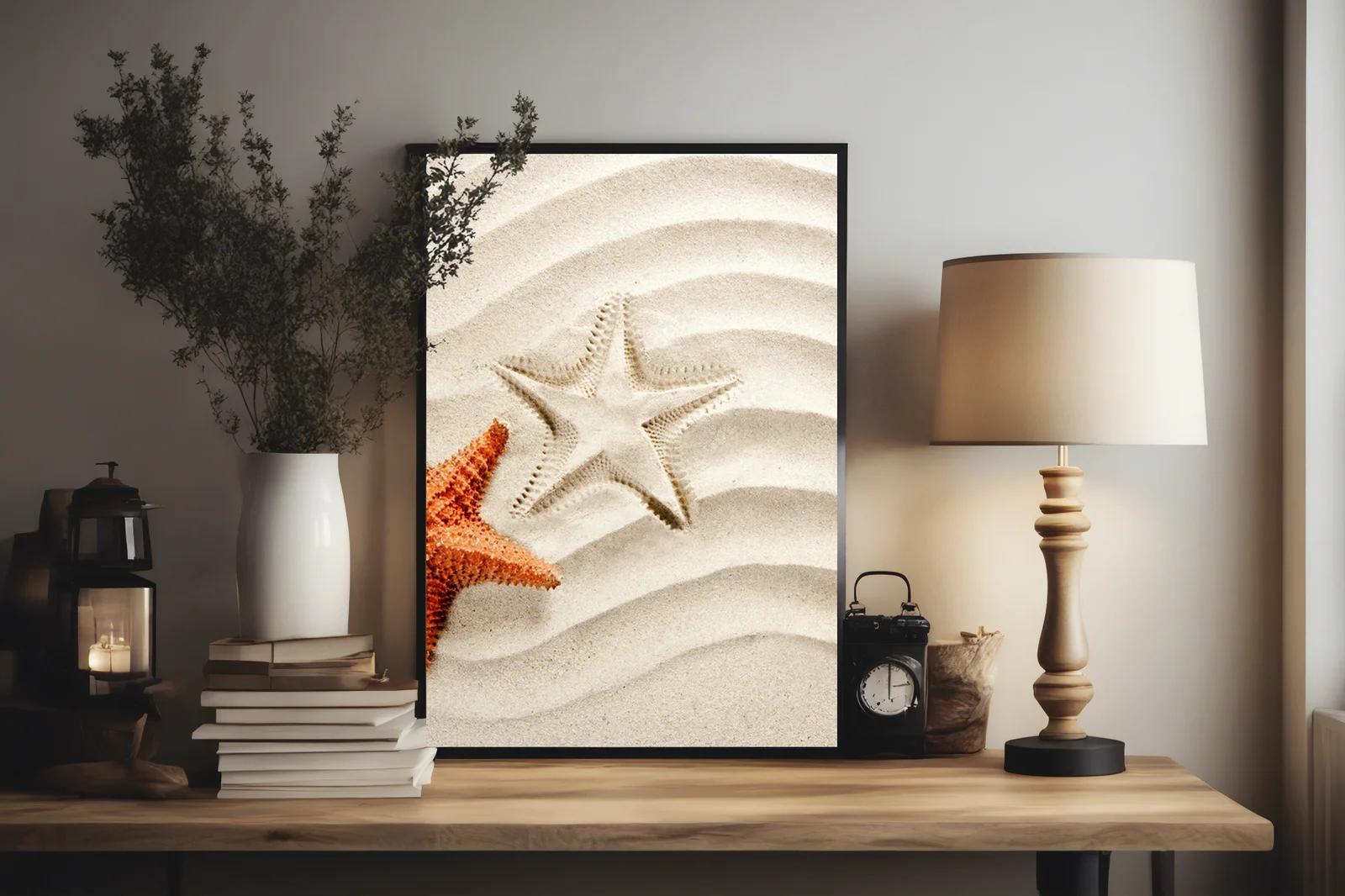 Letnie fale na plaży z muszelkami