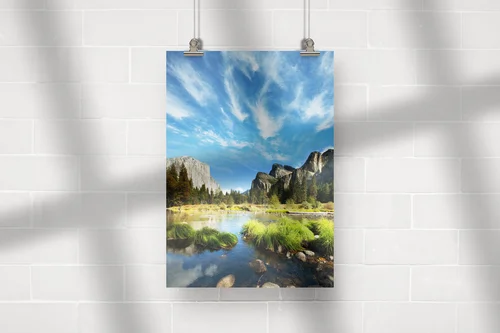 Oszałamiający widok na Yosemite w monochromatycznej tonacji