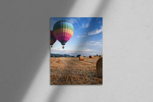 Wspaniałe balony nad słońcem o zachodzie