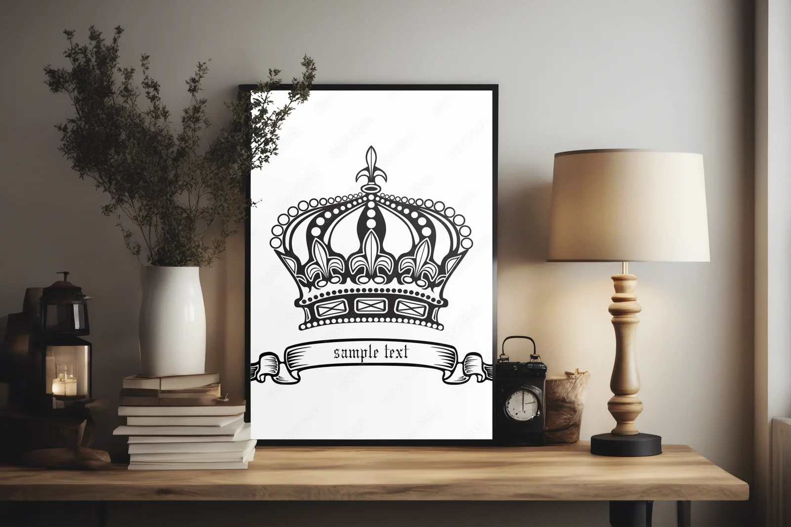 Majestatyczna elegancja korony w białej palecie