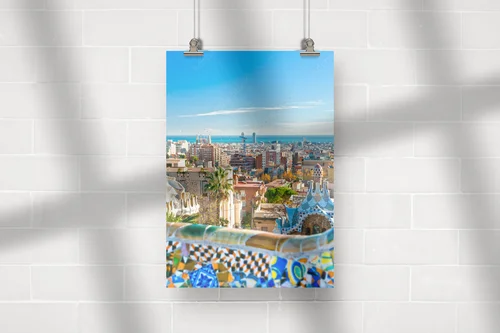 Niebieskie akcenty inspirowane Parkiem Güell