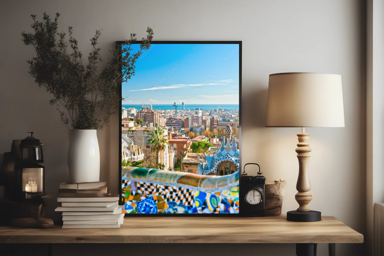 Niebieskie akcenty inspirowane Parkiem Güell