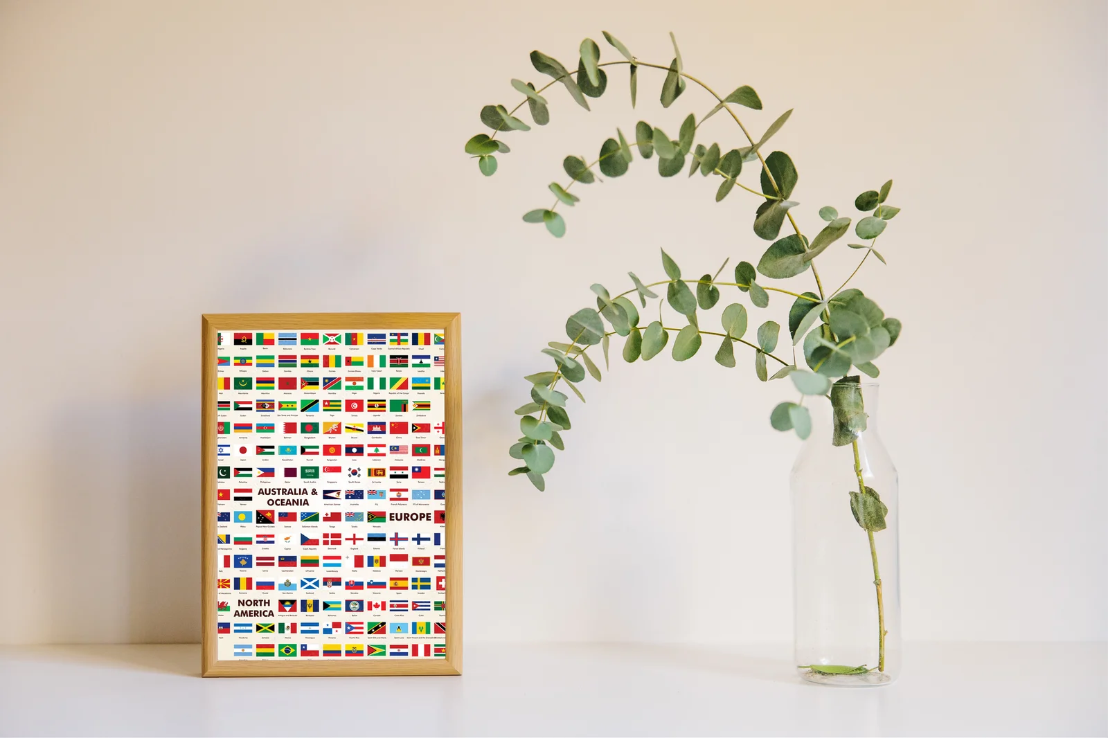 Światowe emblematy w harmonijnych odcieniach