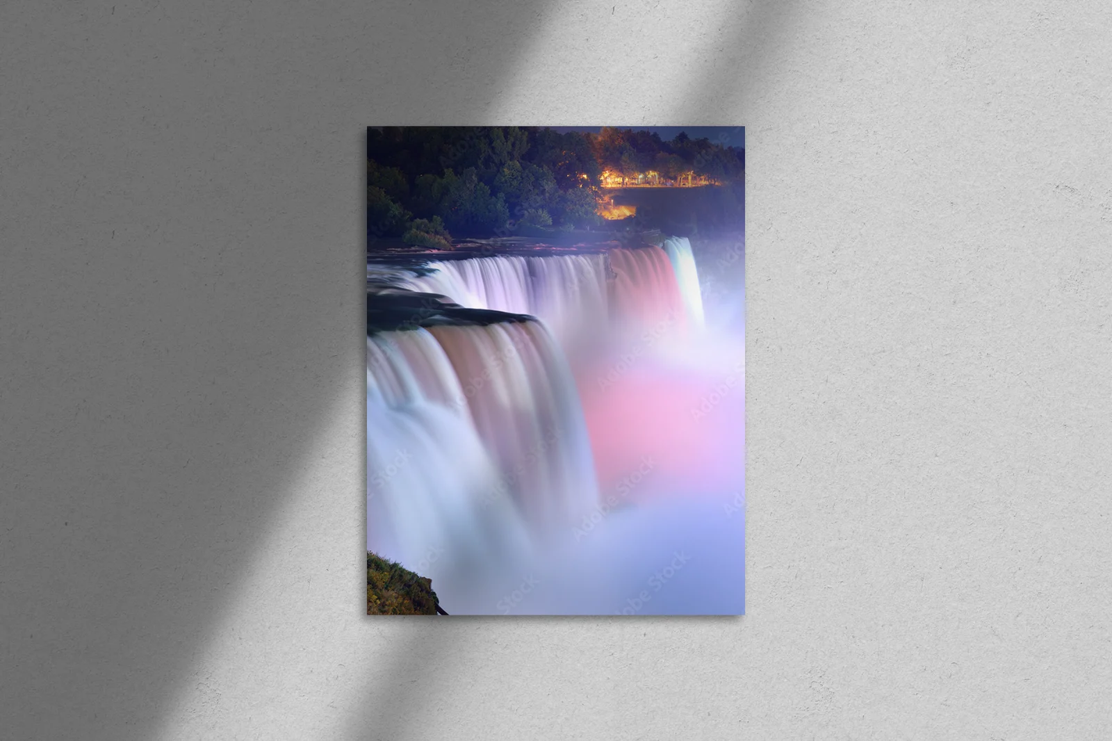 Kolorowe tło wodospadu Niagara w pastelowych odcieniach