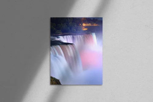 Kolorowe tło wodospadu Niagara w pastelowych odcieniach