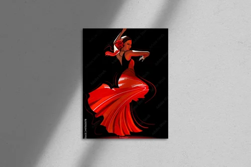 Pasjonujący taniec flamenco w intensywnych barwach