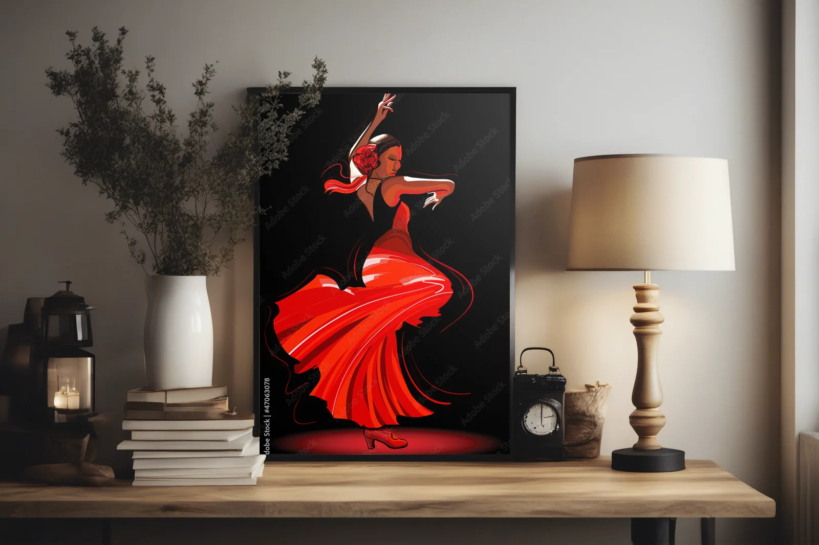 Pasjonujący taniec flamenco w intensywnych barwach