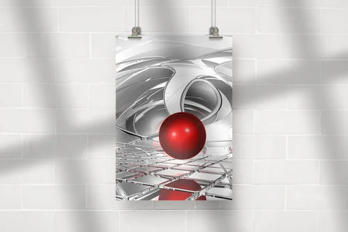 Abstrakcyjna sfera w opalizujących kolorach