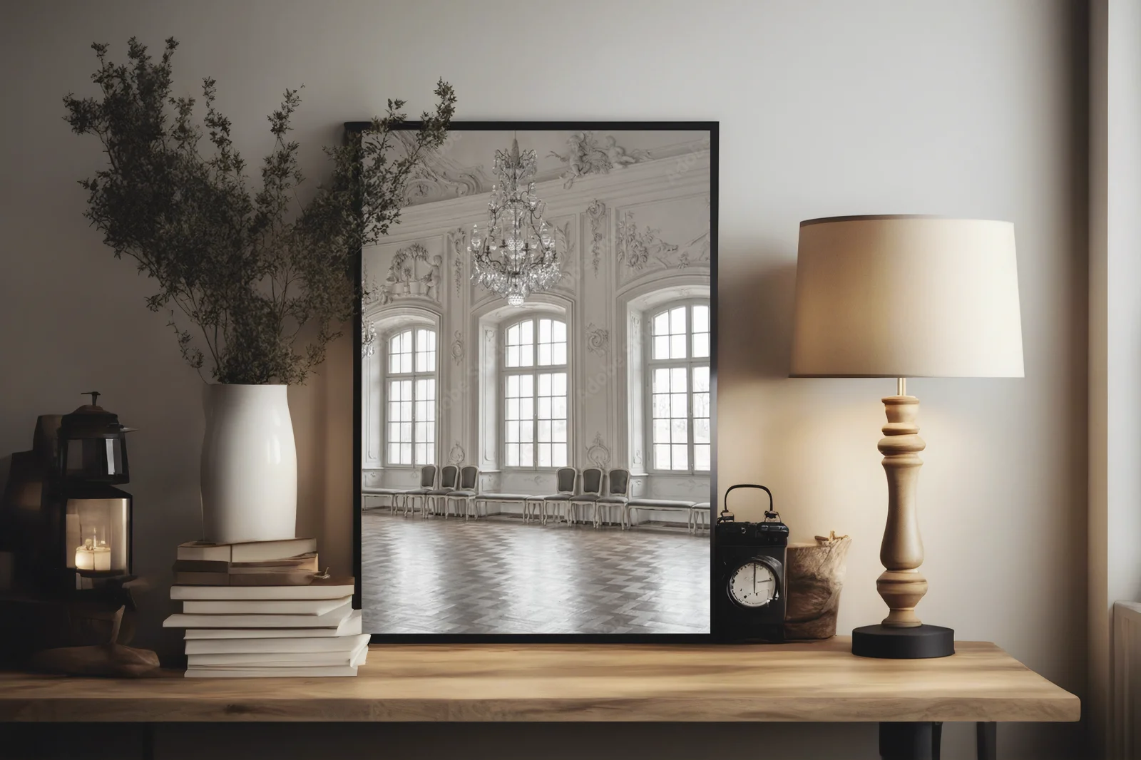 Elegancka biel w pałacowym hallu