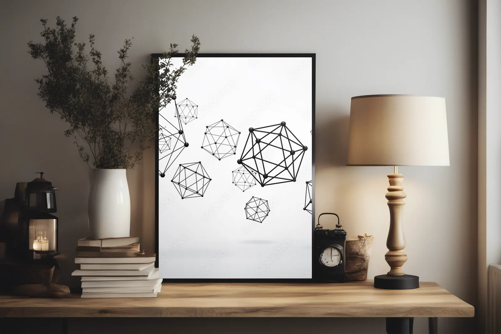 Geometryczna harmonijność w subtelnej bieli
