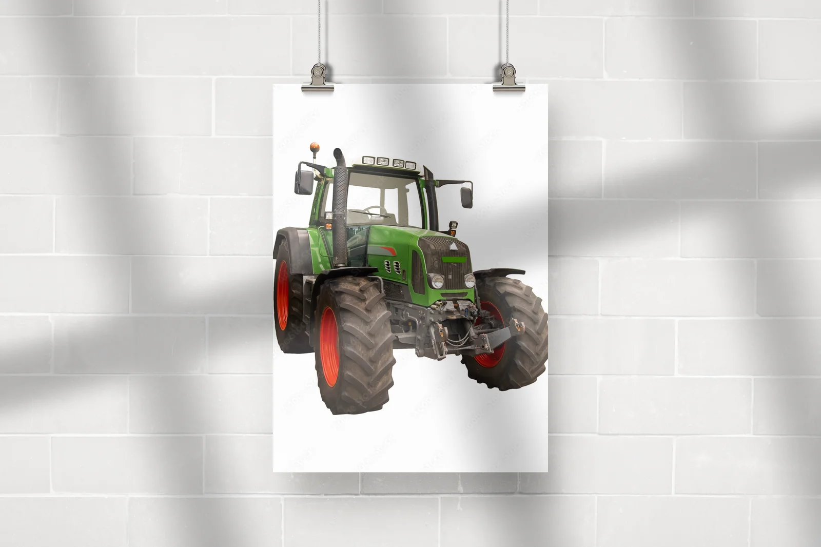 Nowoczesny traktor w harmonii bieli i czerwieni