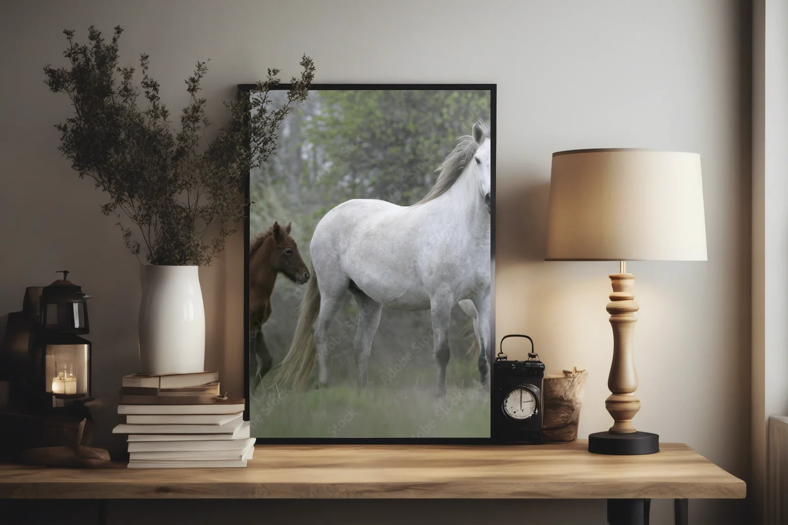Ogniste serce Camargue w odcieniach szarości