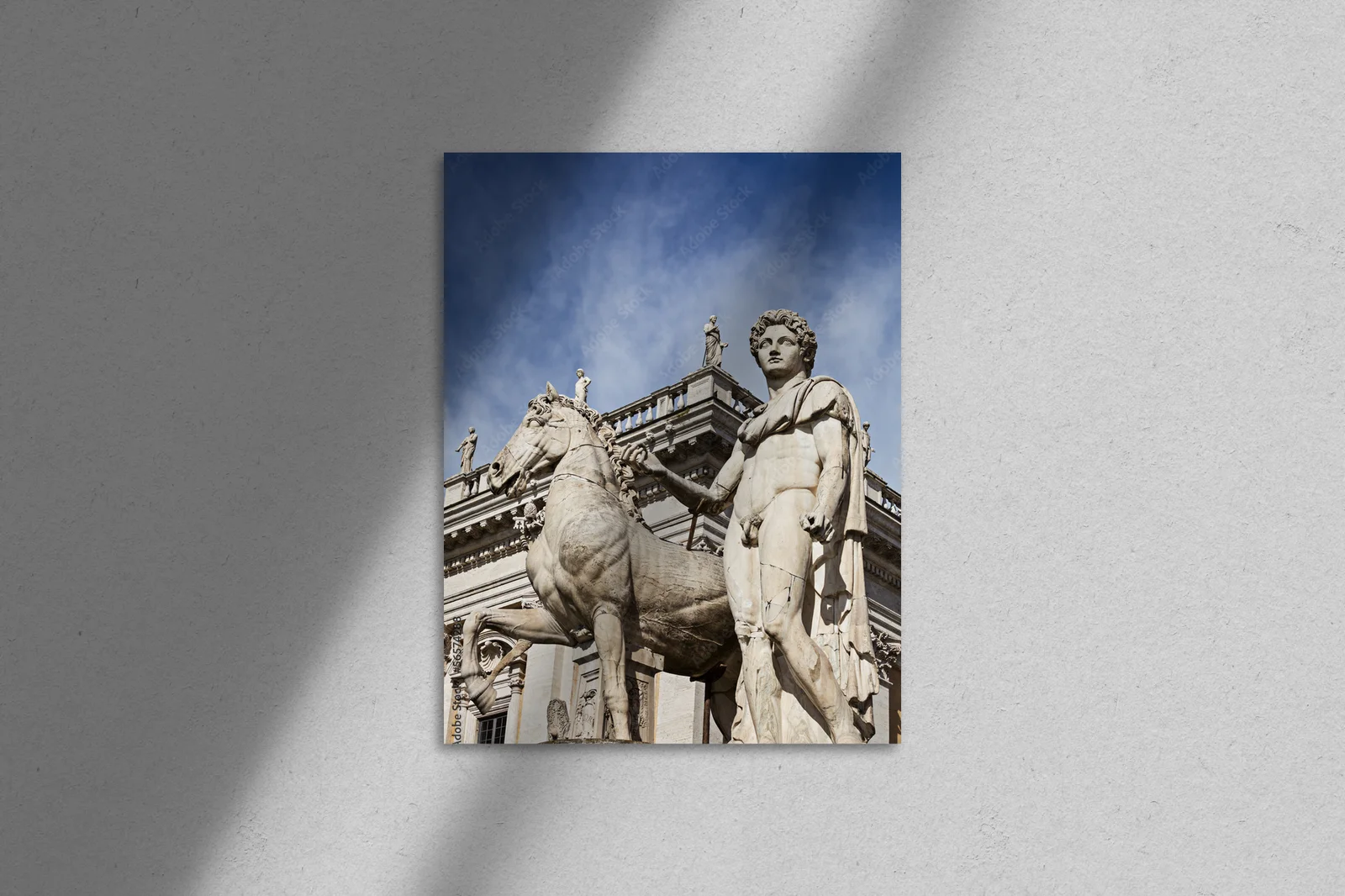 Zjawiskowe Equestrian Statue Castora w Rzymie