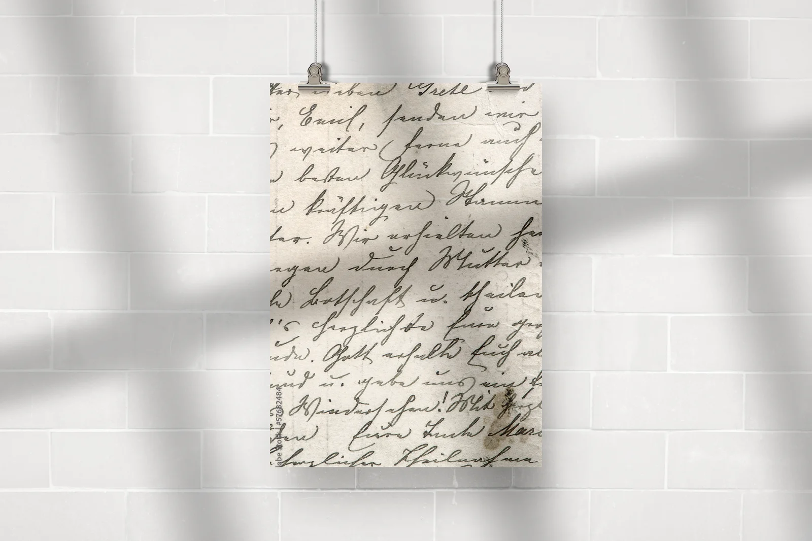 Vintage'owa kaligrafia w pastelowych odcieniach