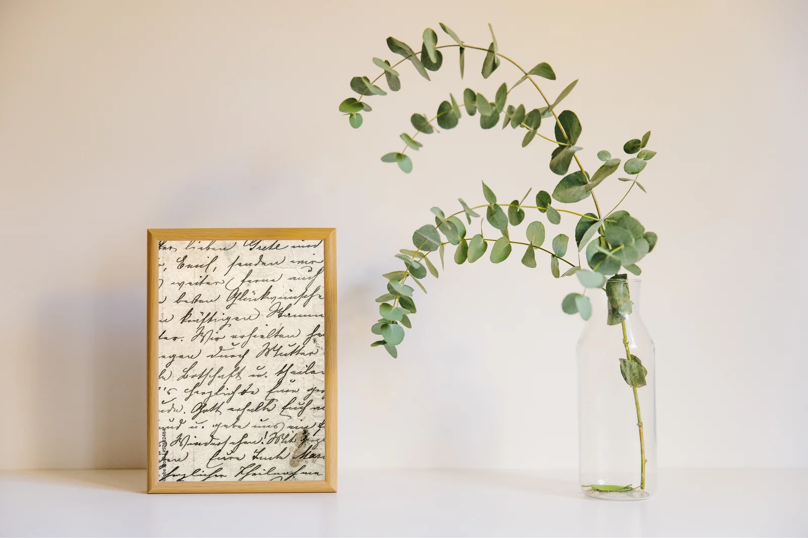 Vintage'owa kaligrafia w pastelowych odcieniach