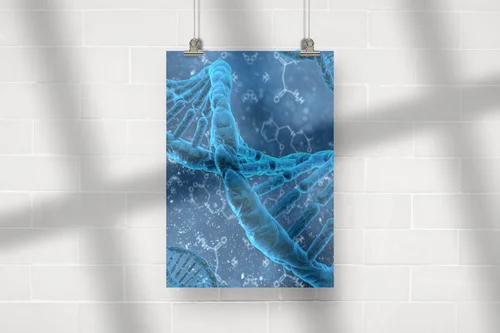 Niebieska harmonia DNA w inspirujących odcieniach