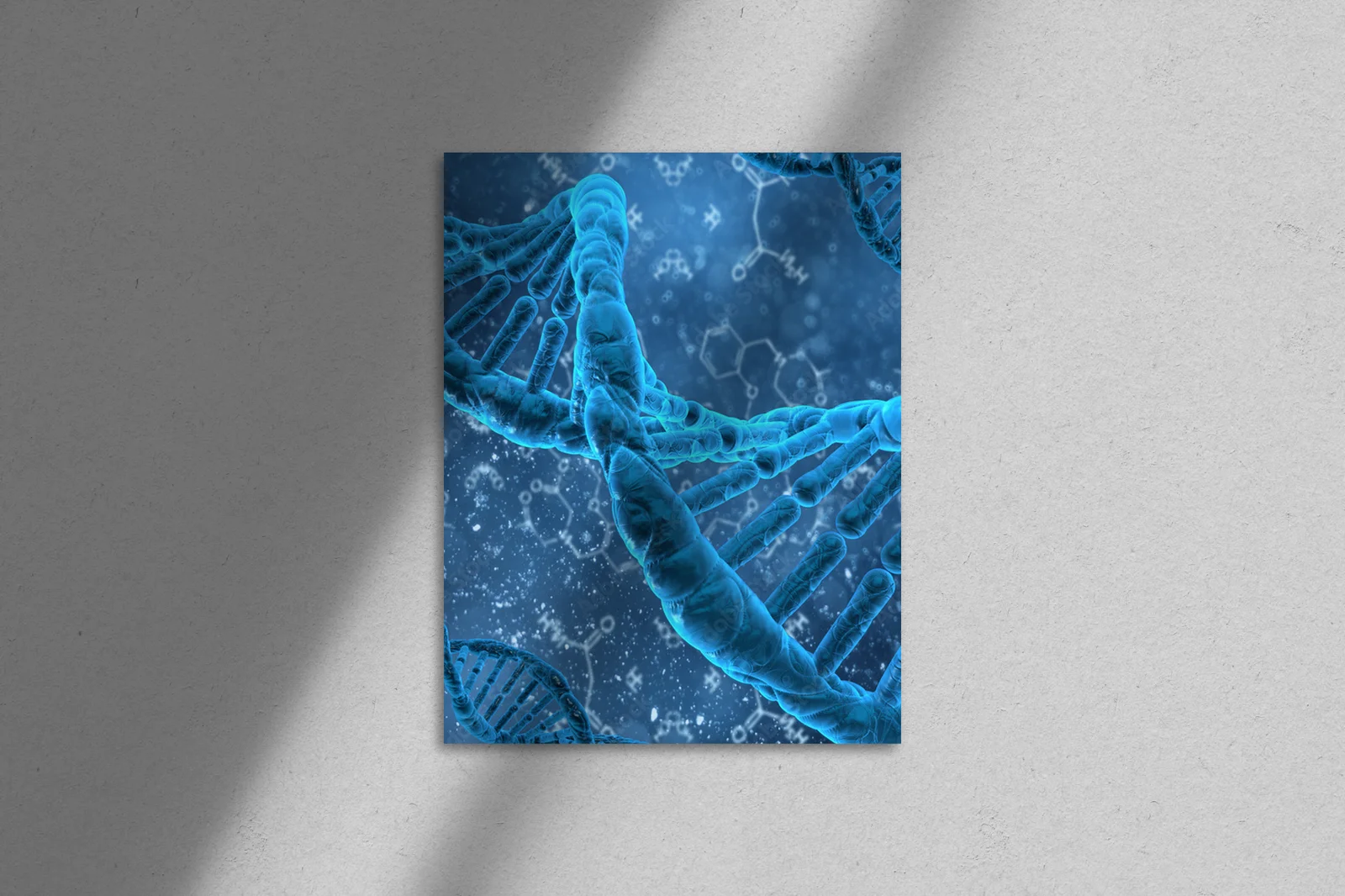 Niebieska harmonia DNA w inspirujących odcieniach