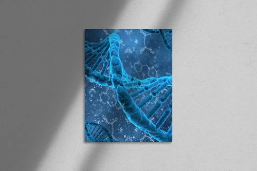 Niebieska harmonia DNA w inspirujących odcieniach
