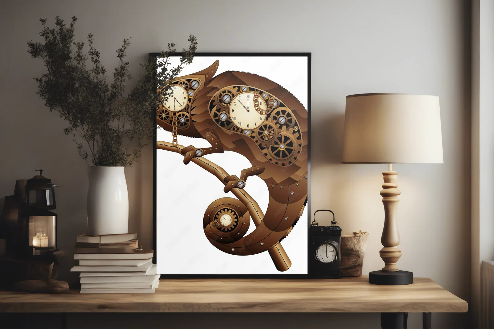 Magiczną estetyka steampunkowego kameleona