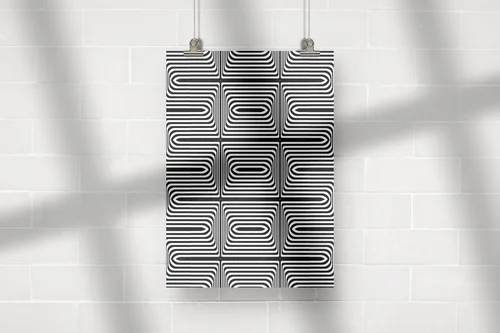 Seamless geometric texture w głębokich barwach czerni