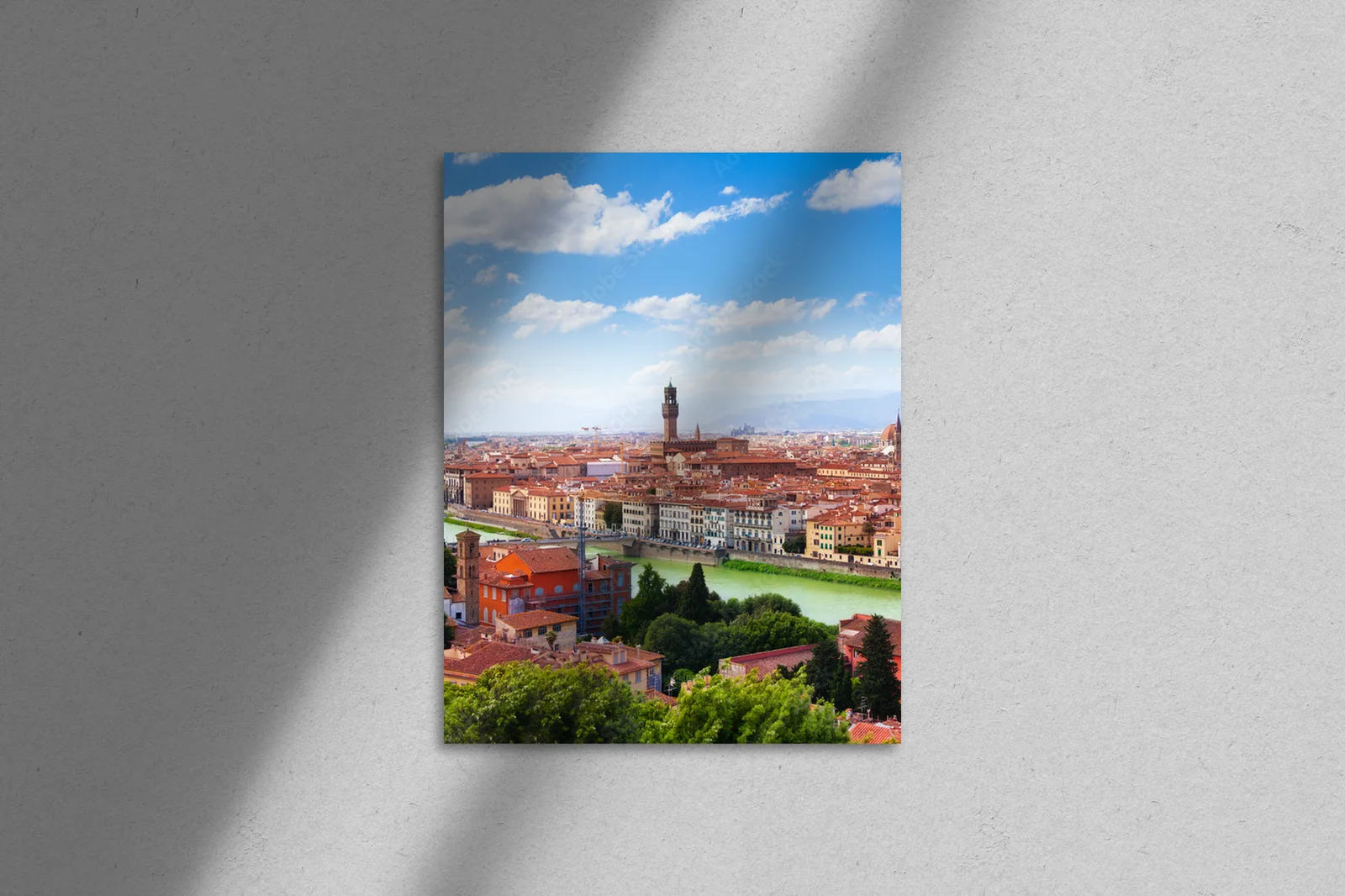 Zachwycająca panorama Florencji nad rzeką Arno