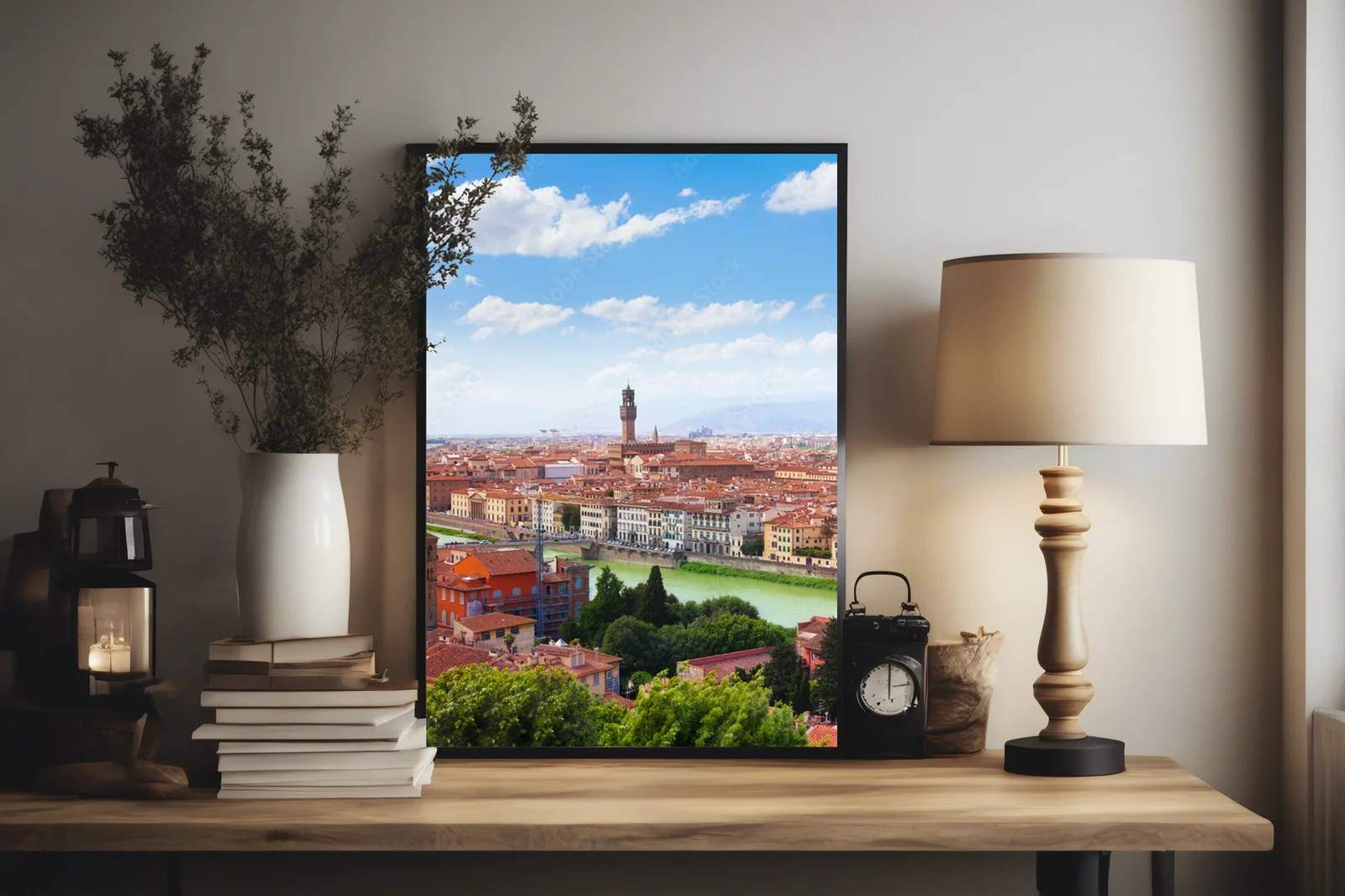 Zachwycająca panorama Florencji nad rzeką Arno